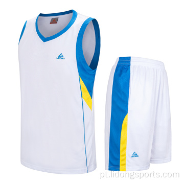 Fornecer camisa de basquete simples de faculdade personalizada
